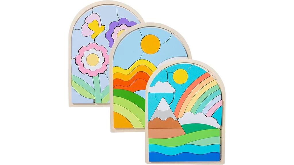 wooden shape puzzles for kids