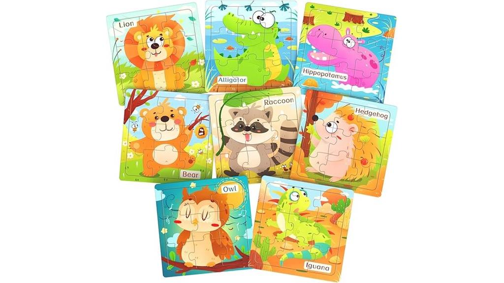 wooden toddler animal puzzles