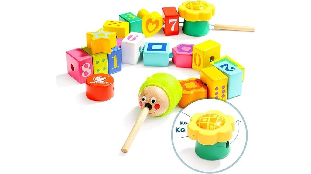 wooden toddler bead lacing