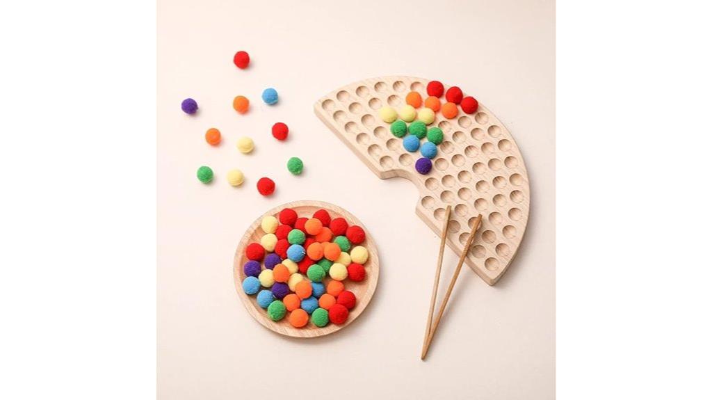 wooden toddler bead pegboard