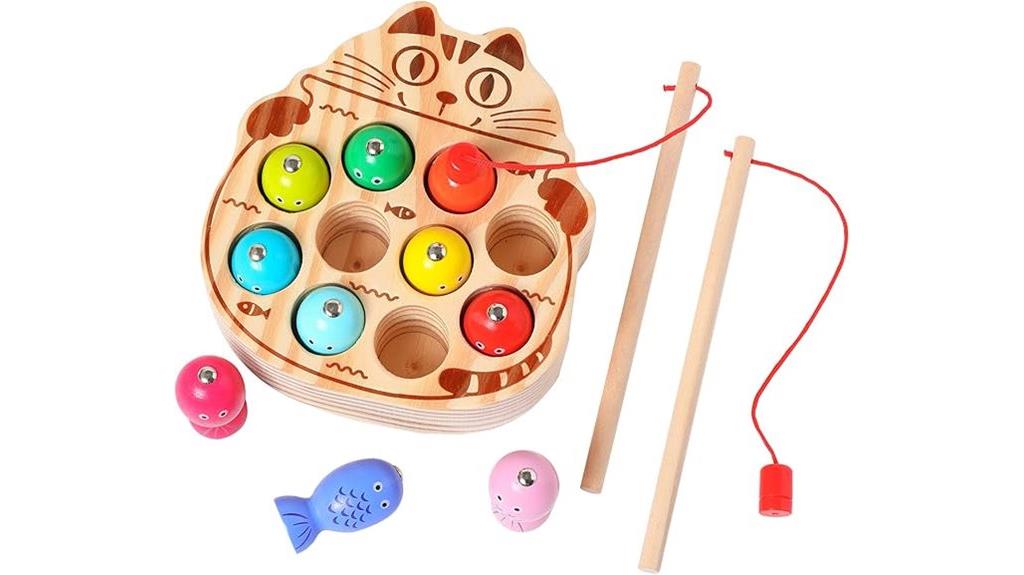 wooden toddler fishing game