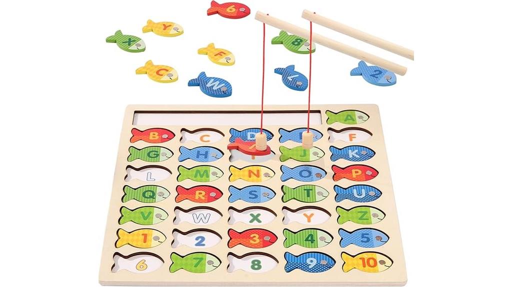 wooden toddler fishing game