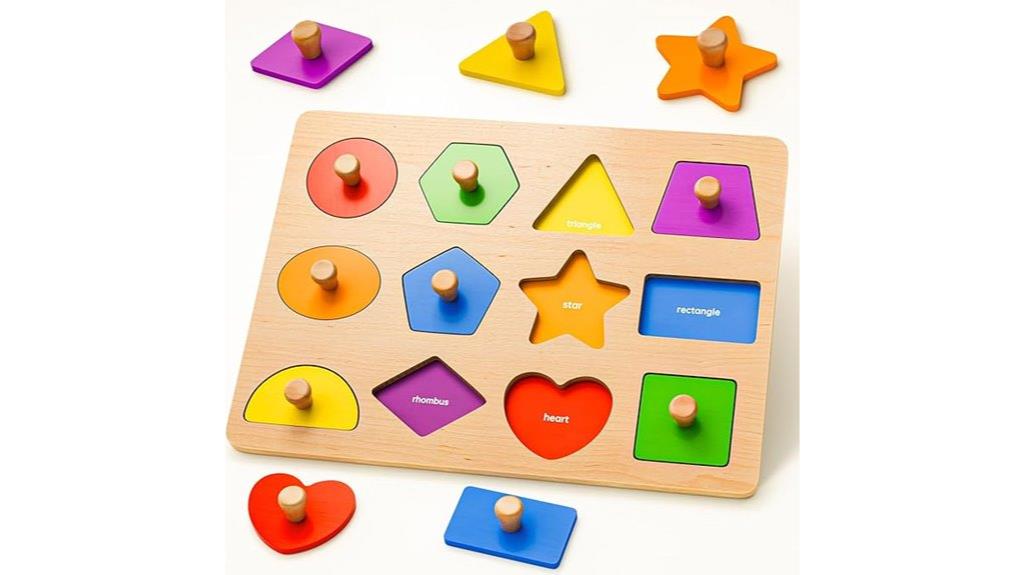 wooden toddler shape puzzles
