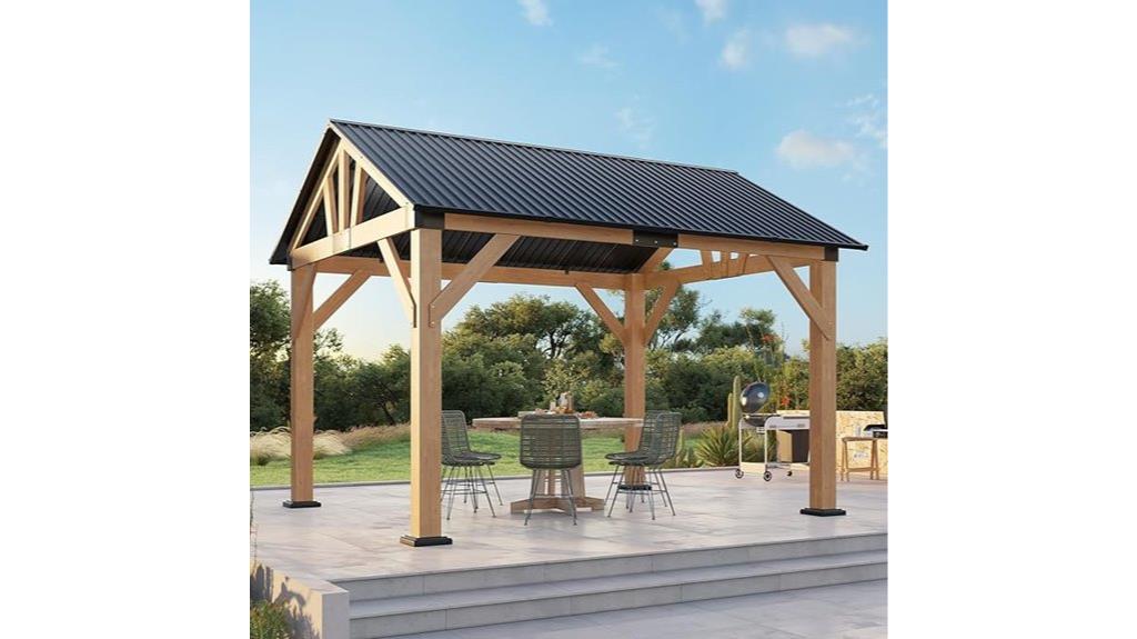 10x12 ft wooden gazebo