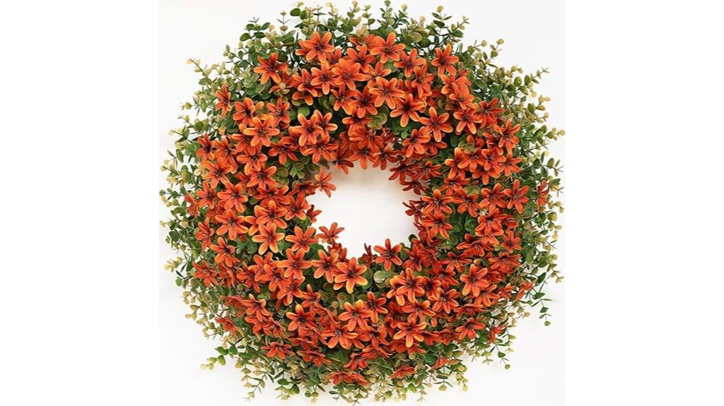 autumn eucalyptus flower wreath