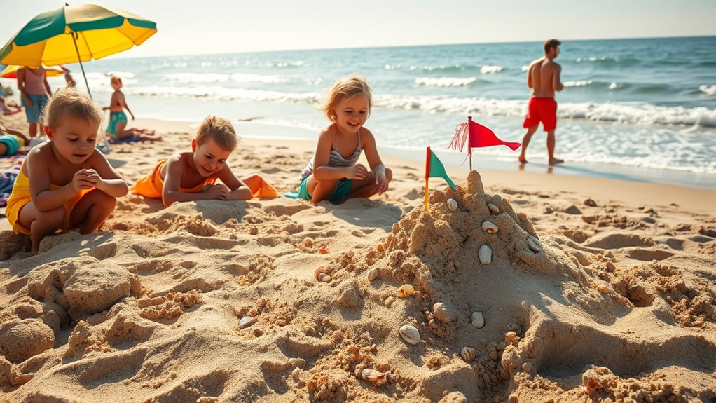 beach activities sand tides