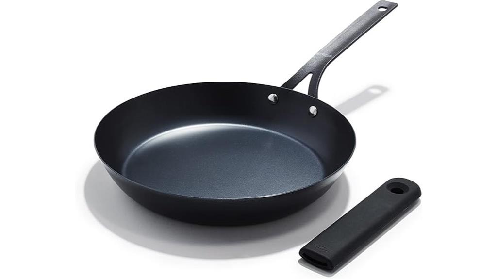 black carbon steel skillet
