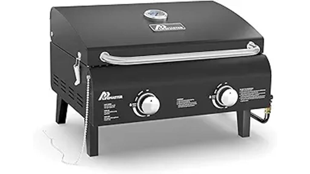 black portable gas grill