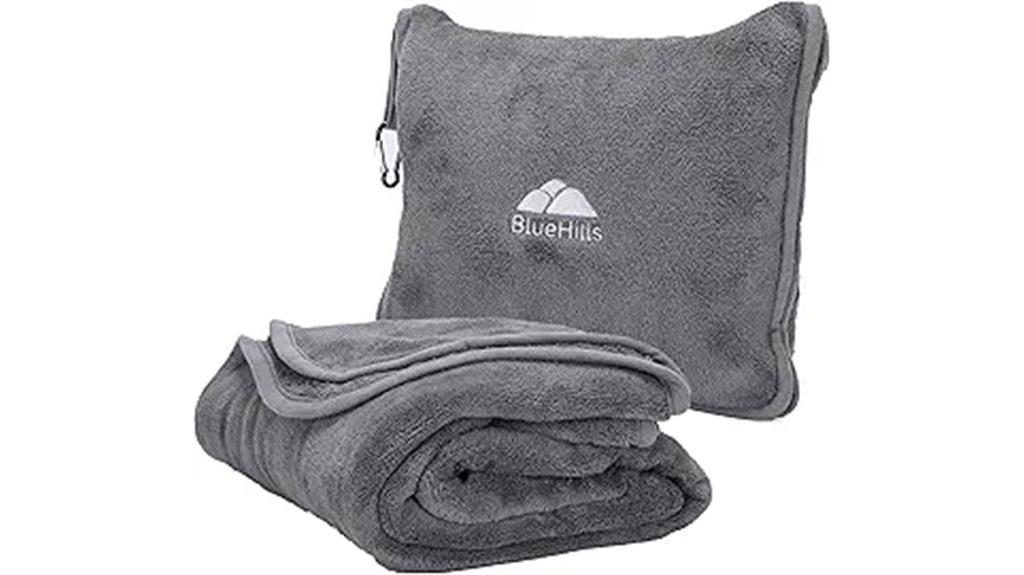 bluehills travel blanket set