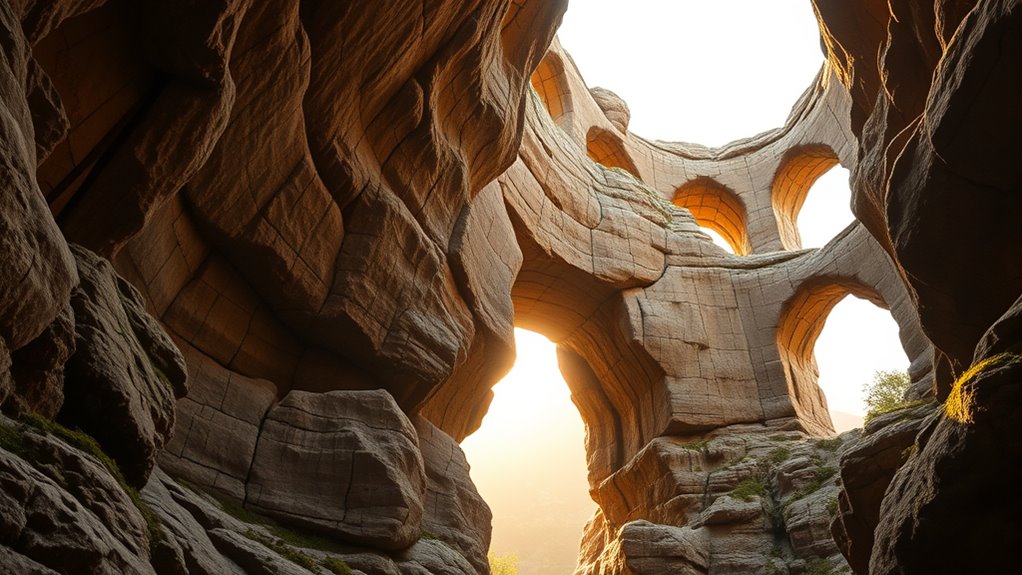 building with stacked arches