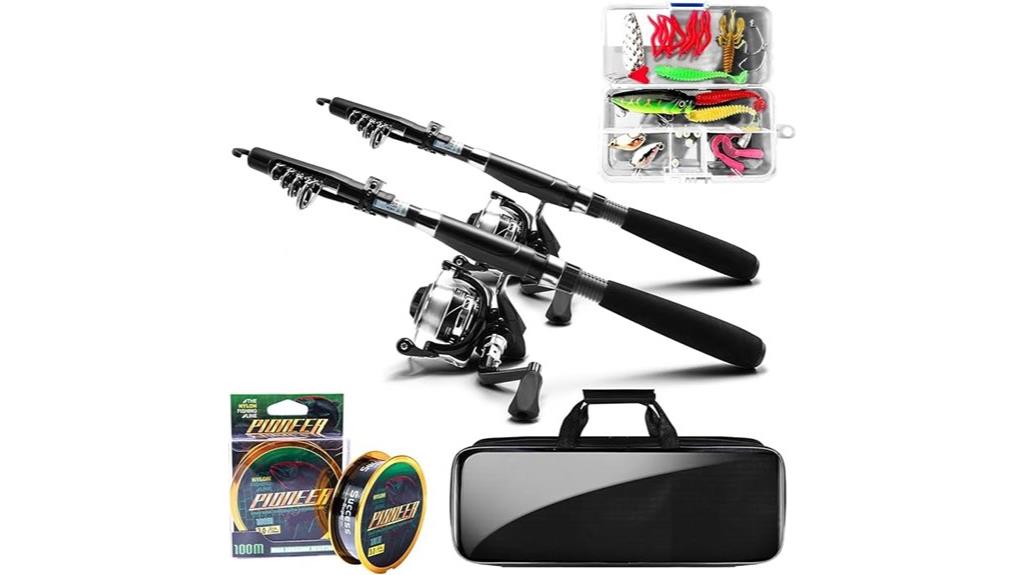 carbon fiber telescopic fishing combo