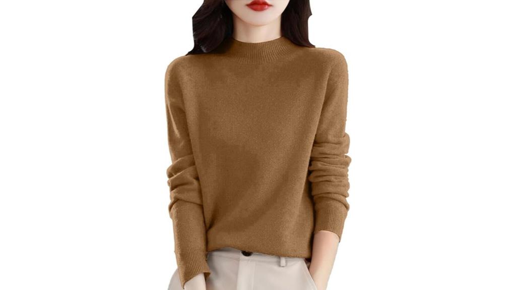 cashmere women s mock neck