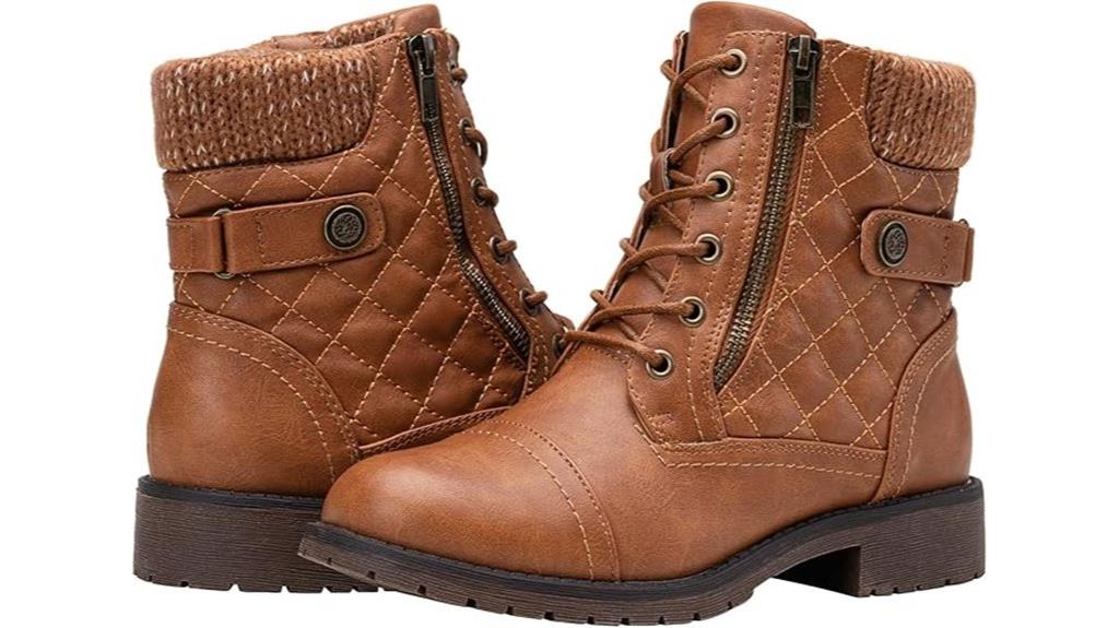 combat ankle boots lace up