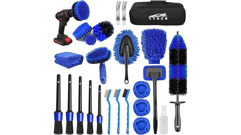 complete car cleaning brush set