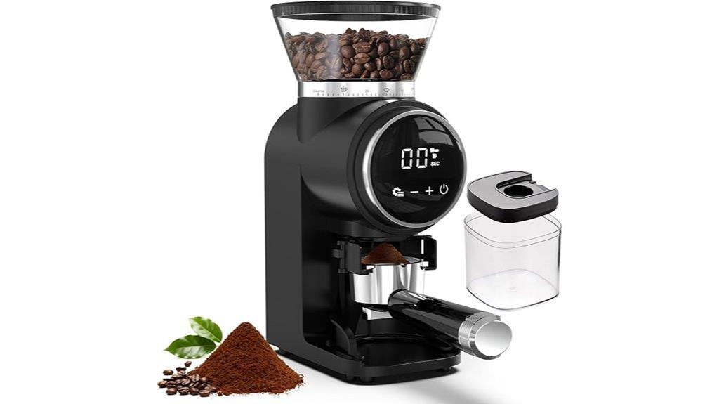 conical burr touchscreen grinder