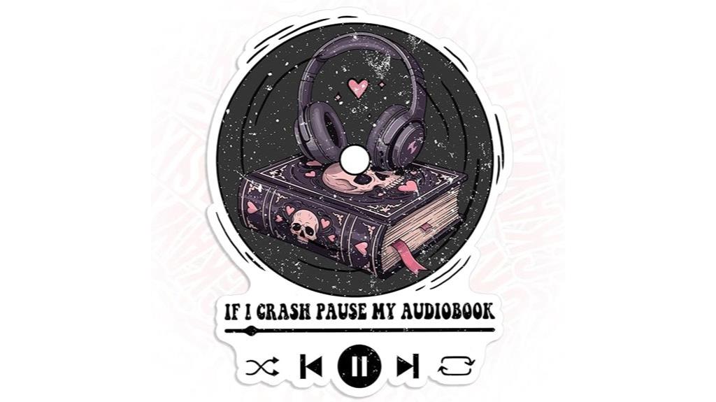 crash pause audiobook stickers