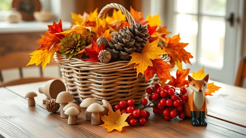 create seasonal nature display