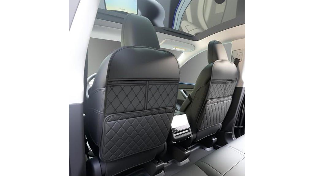 dual car seat kick mats
