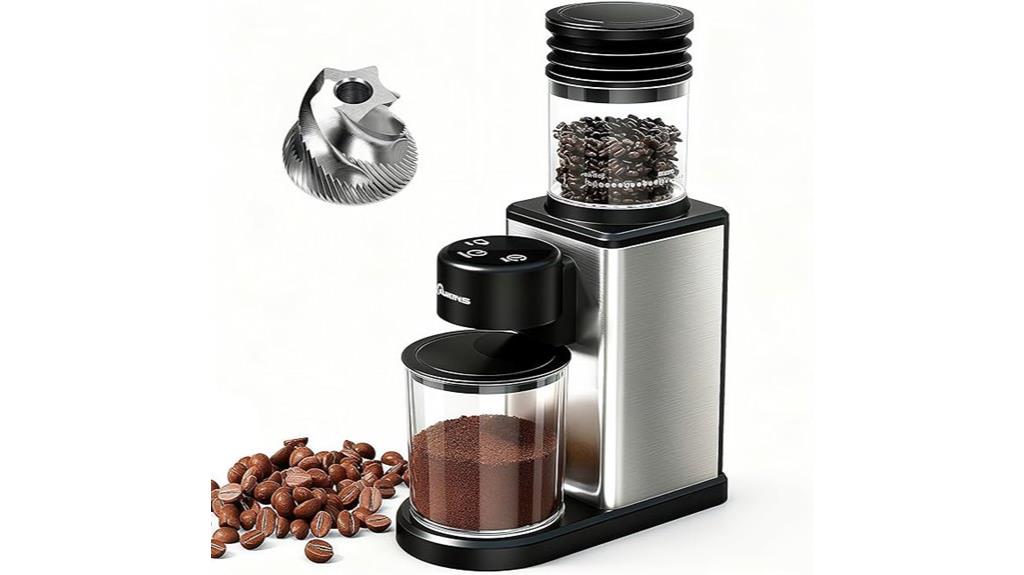 electric adjustable burr grinder