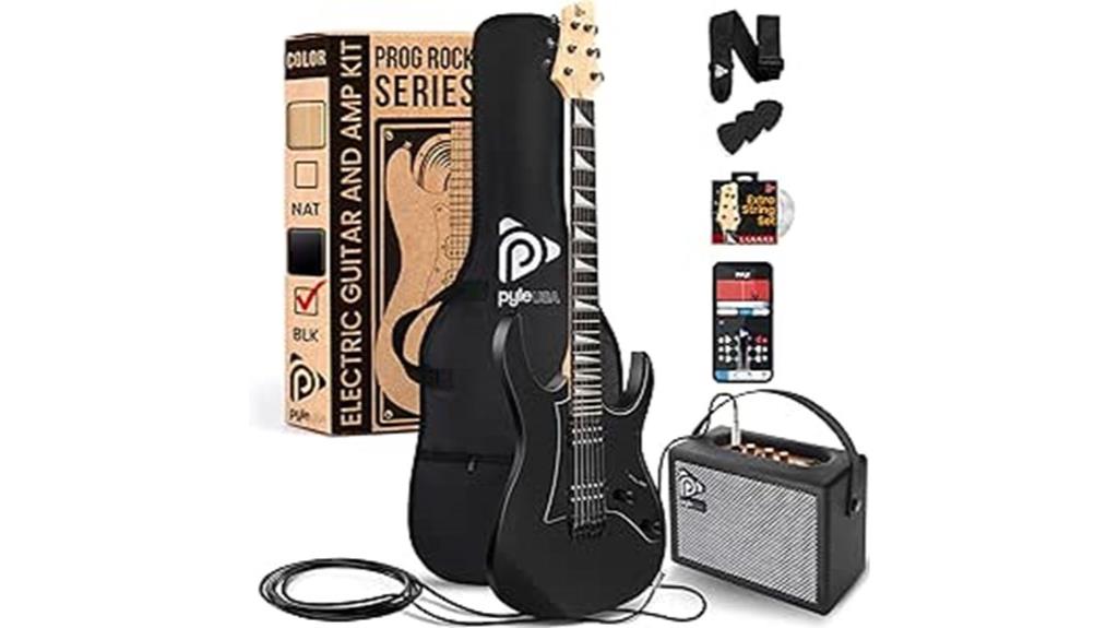 electric guitar with amp