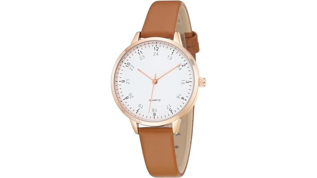 elegant petite leather watch