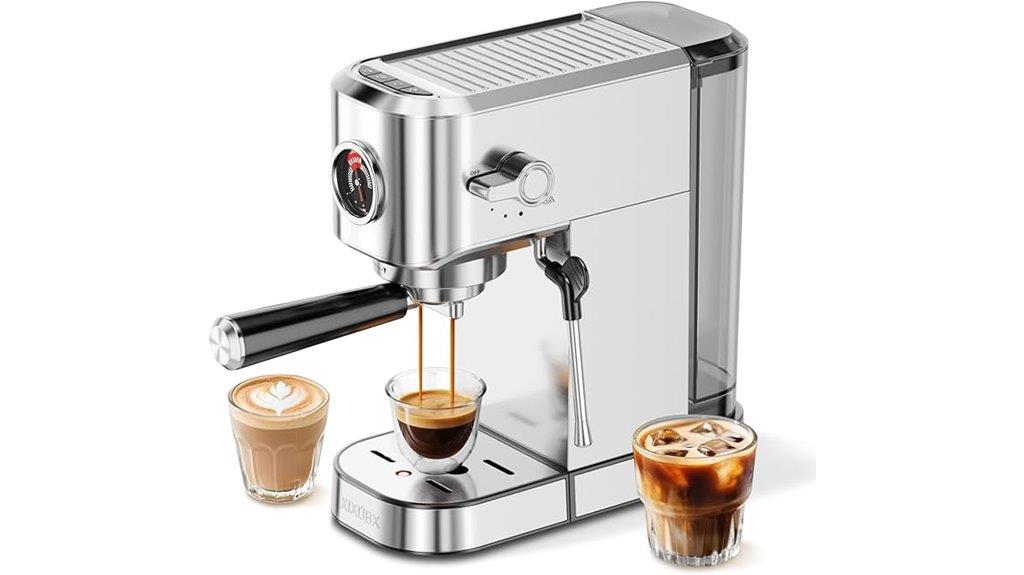 espresso machine with gauge