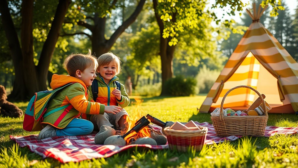 family camping with kids