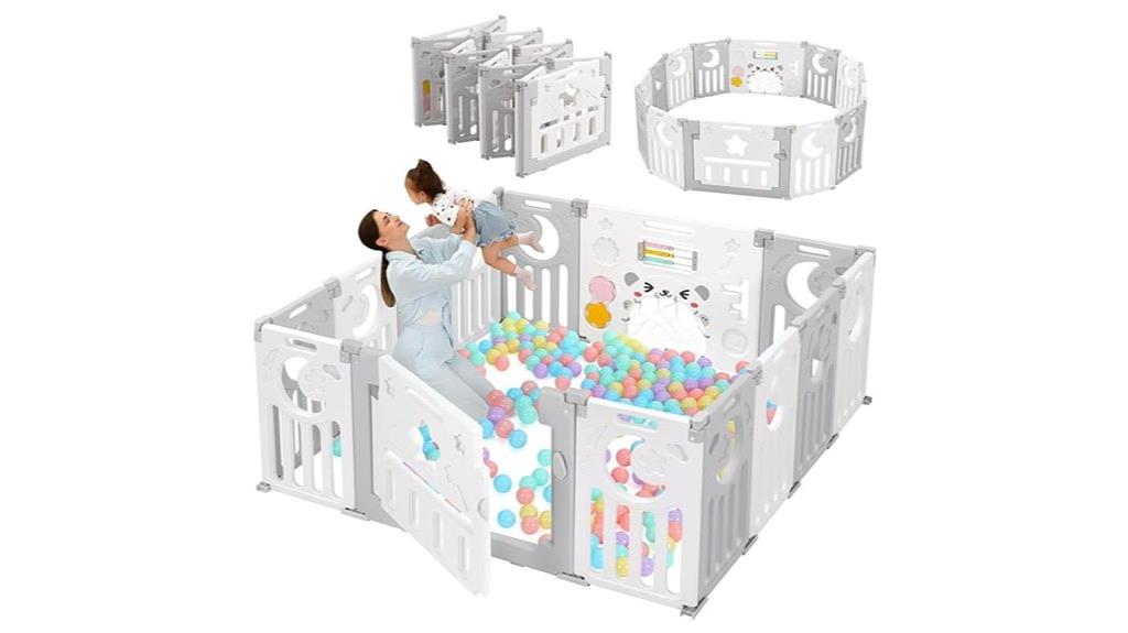 foldable 14 panel toddler playpen