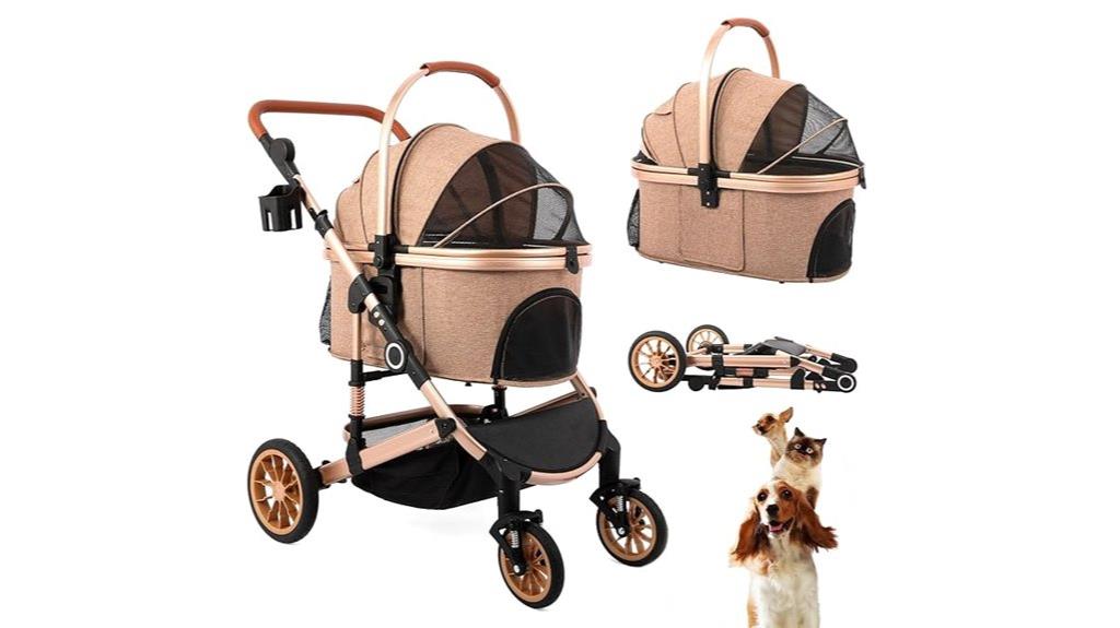 foldable 4 wheel pet carrier
