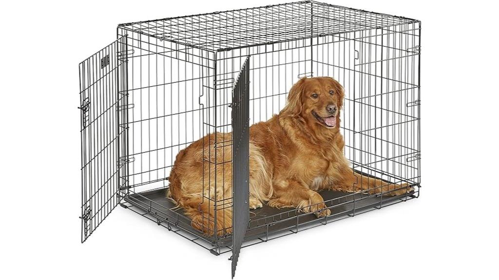 folding dog crate features