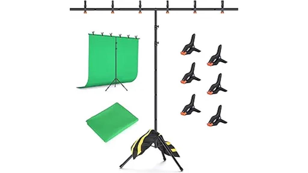 green screen with stand