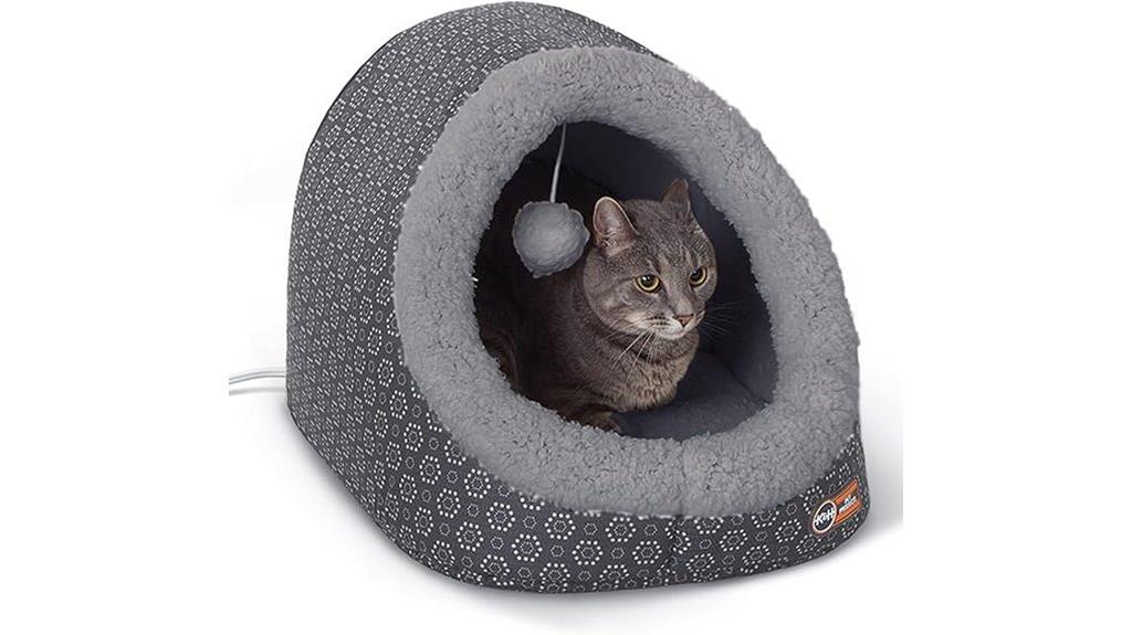 heated cat bed large