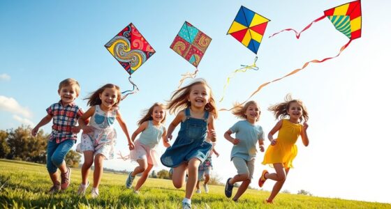 kids enjoy wind powered kites