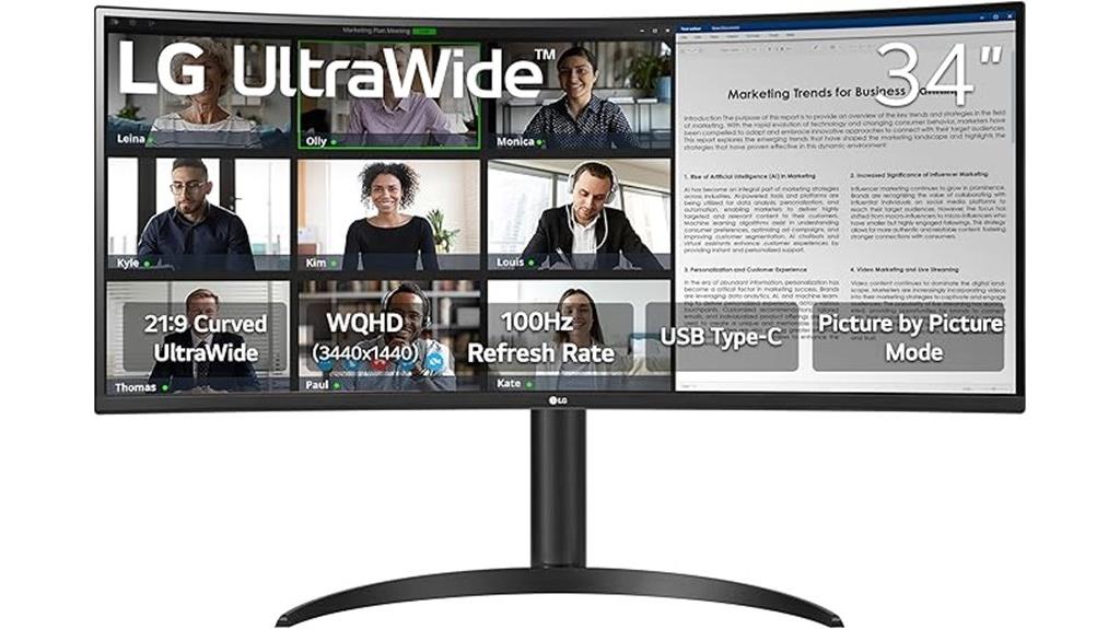 large curved ultra wide monitor