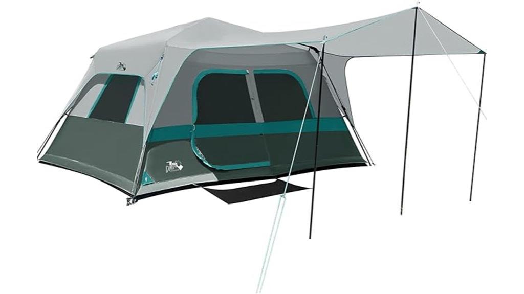 large eight person camping tent