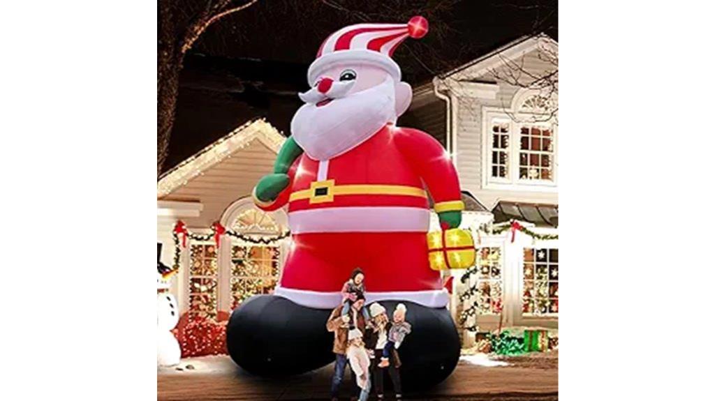 large inflatable santa yard