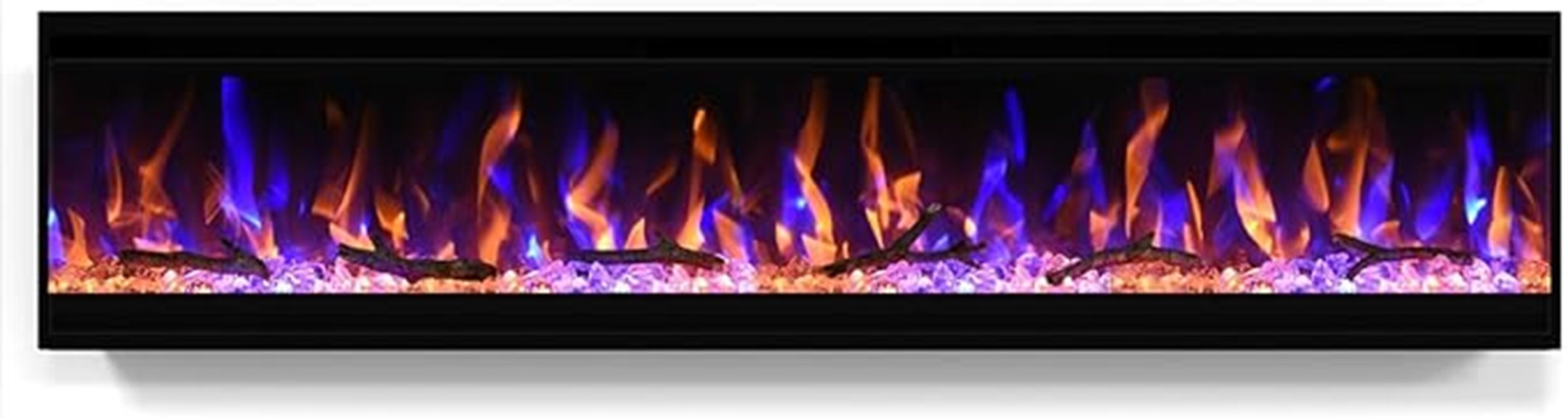 large remote controlled fireplace