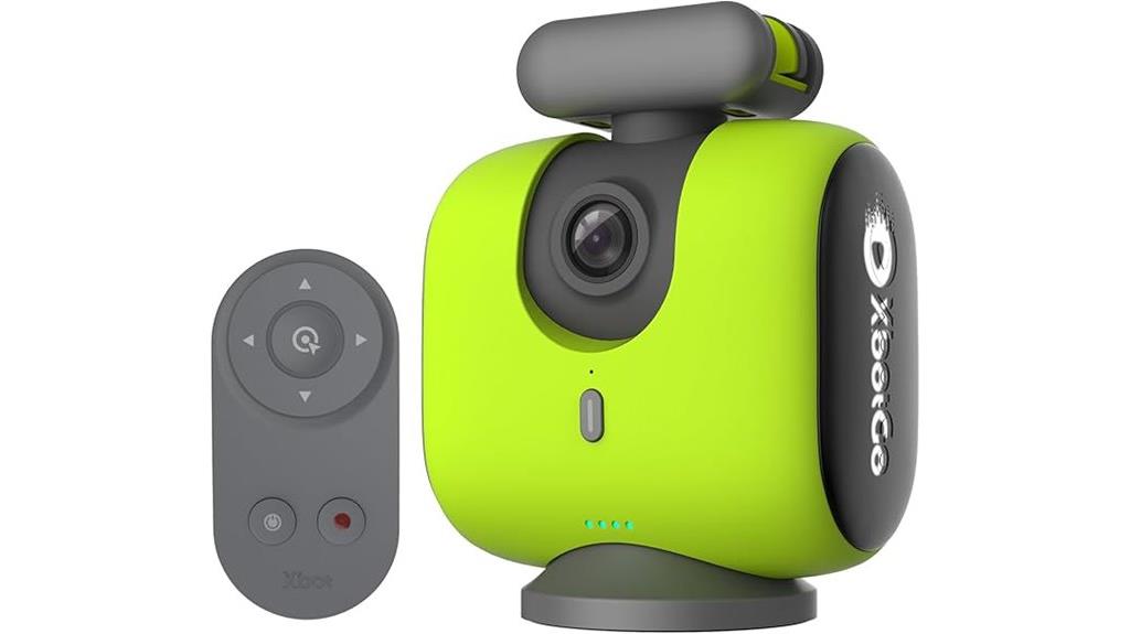 lemon green action camera