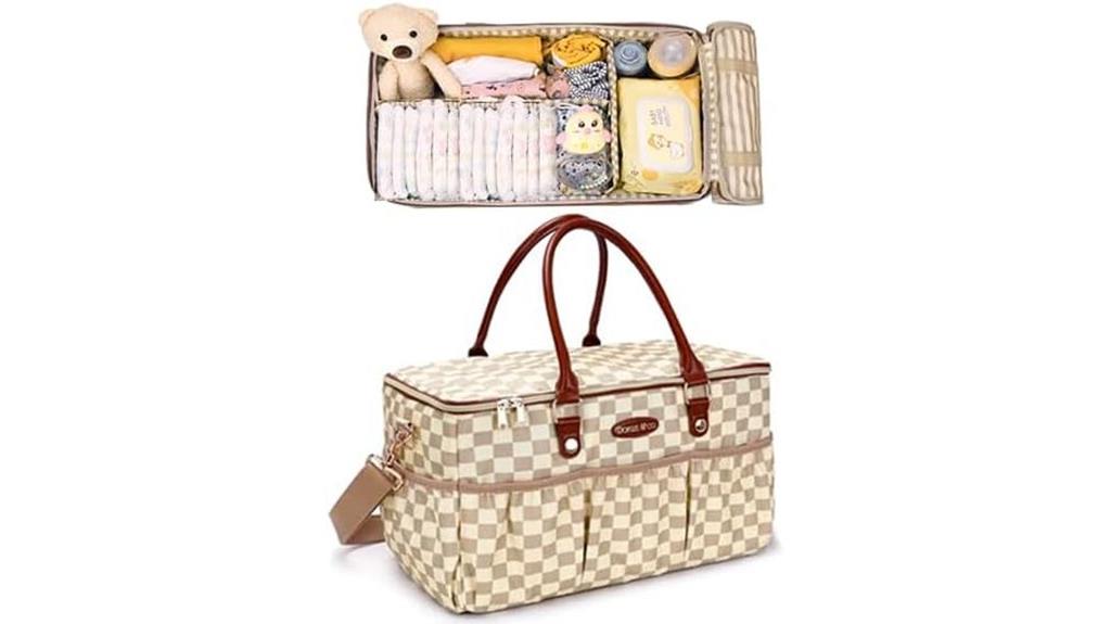 luxury diaper tote organizer