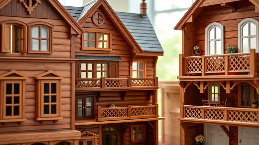 luxury handcrafted wooden dollhouses