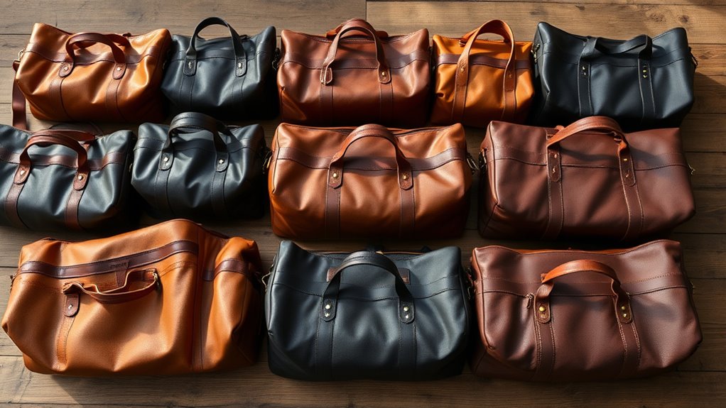luxury leather travel bags