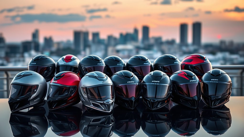 luxury motorcycle helmets collection