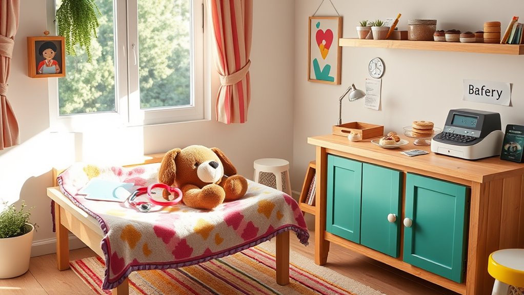 organize costumes for imaginative play