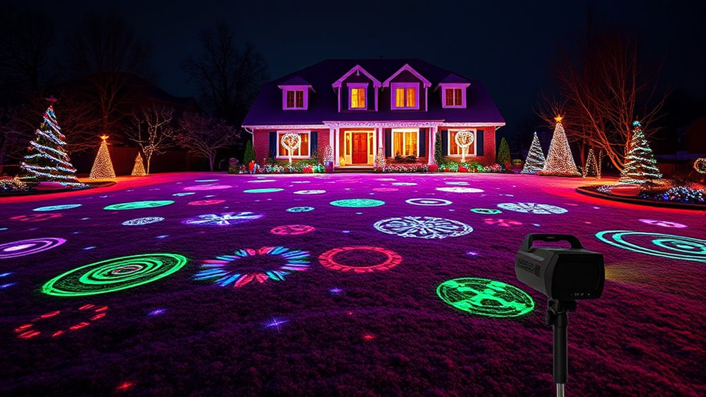 outdoor light projector features
