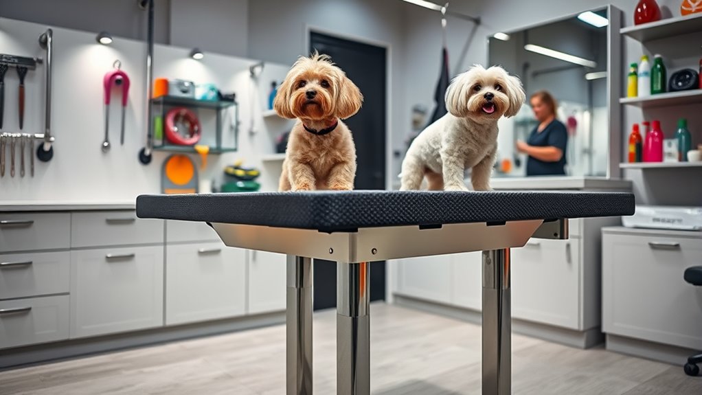 pet grooming table features