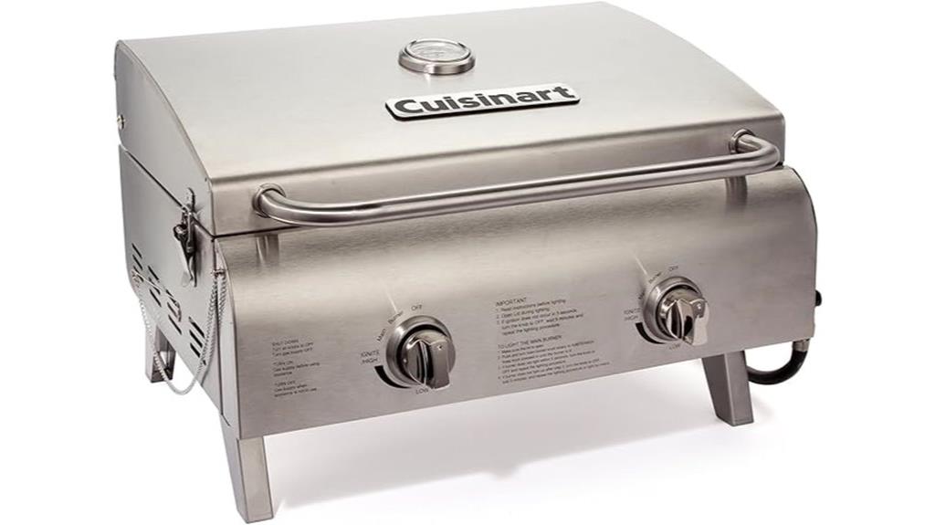 portable 2 burner gas grill