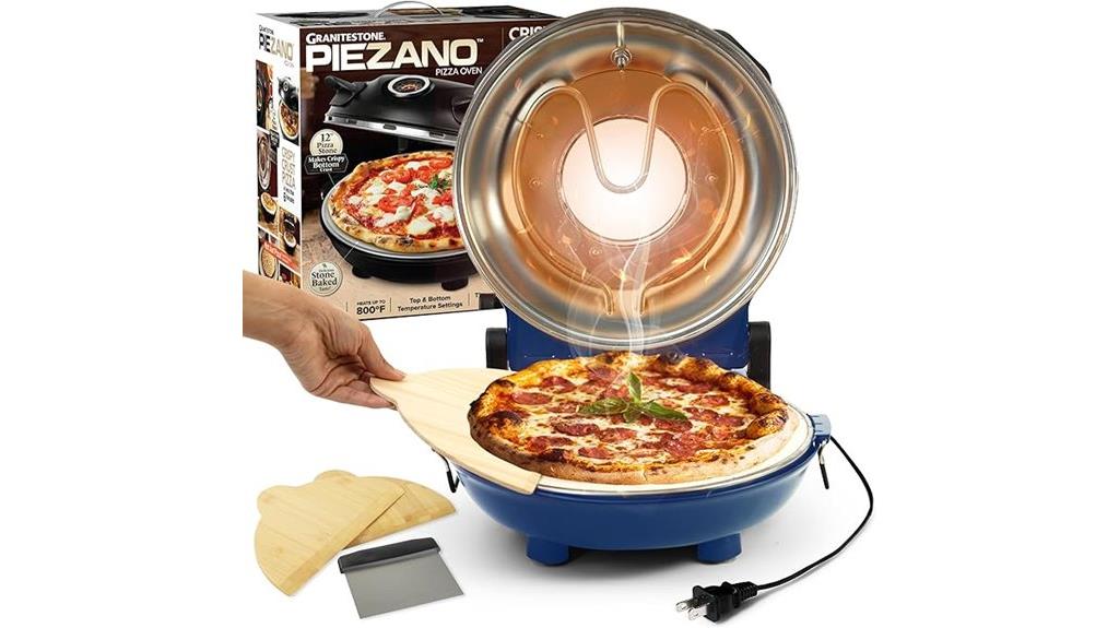 portable navy electric pizza oven