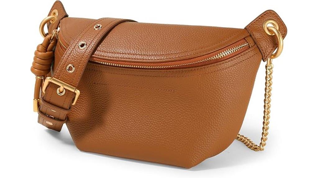 premium leather women s waist bag