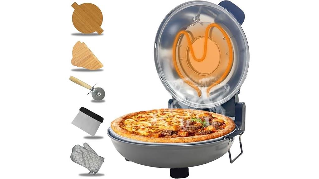 retro 12 inch electric pizza oven