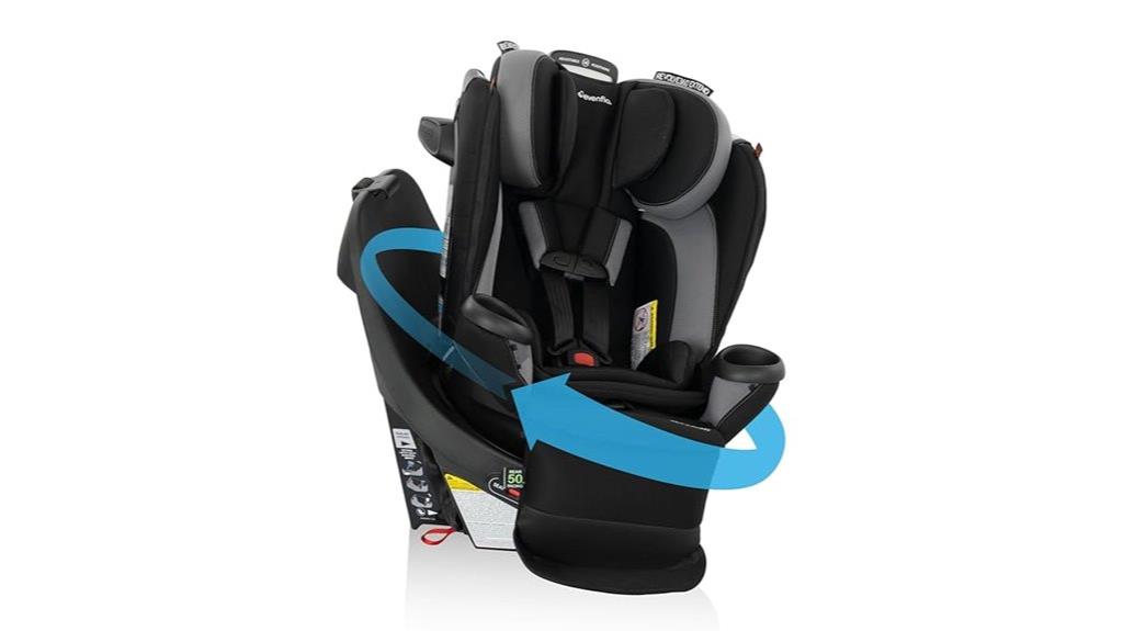 rotating extended convertible seat